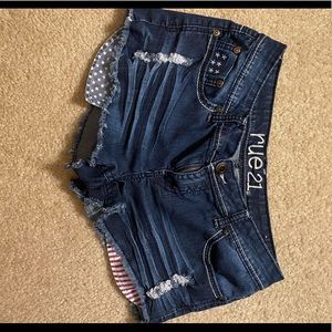 Rue 21 America Dark Wash Denim/Jean Shorts
